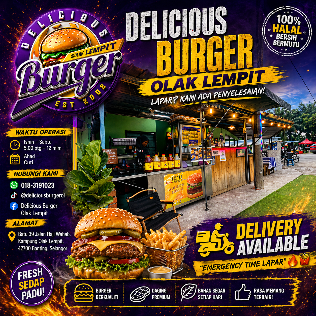 Delicious Burger Poster